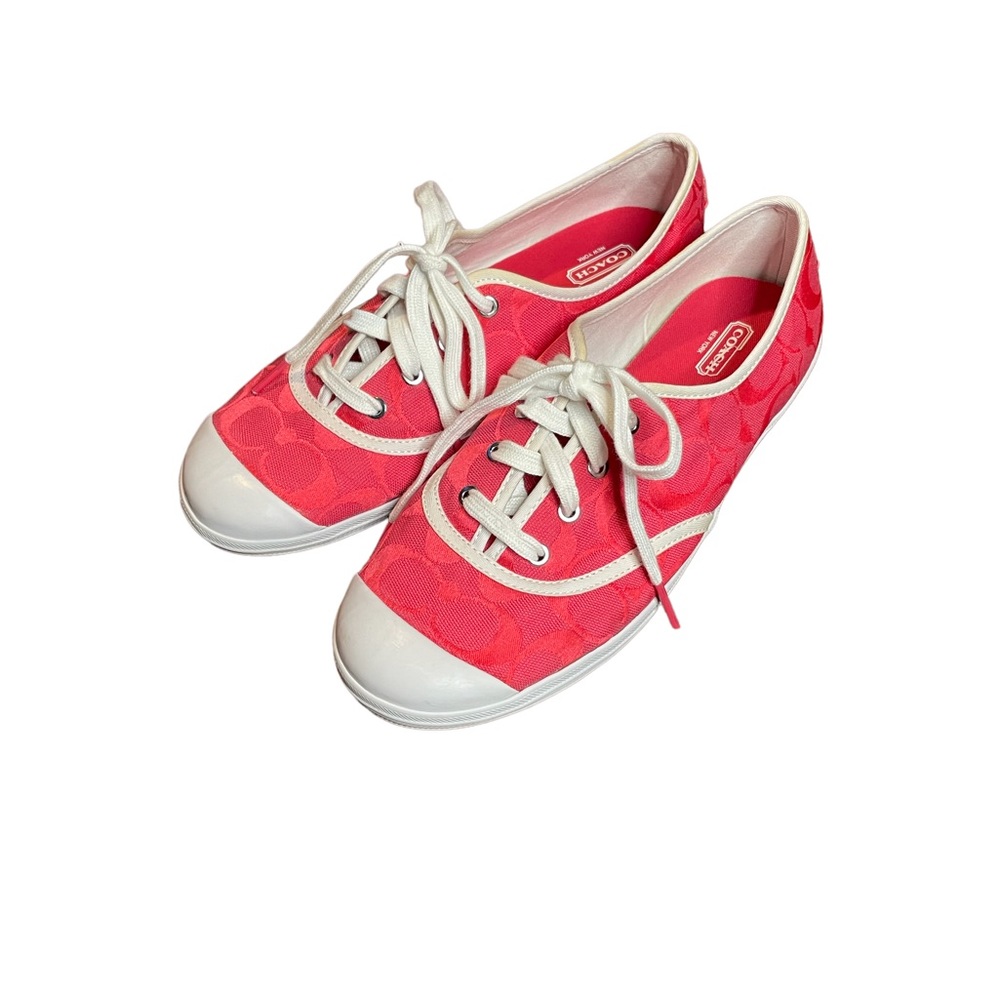 Coach women low top lace up sneaker size 9.5